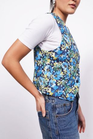 Wildfang Empower Floral Vest | David's Bridal